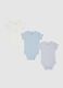 Multicoloured pure cotton baby bodysuit tripack with button closure_0