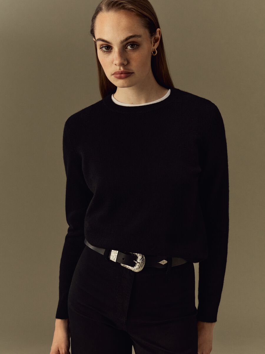 Cashmere pullover with round neck_1
