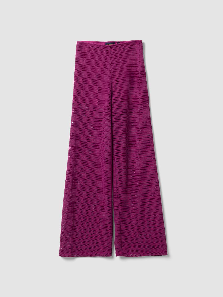 Pantal&oacute;n palazzo morado en mezcla de viscosa_4