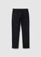 Schmal geschnittene schwarze Denim-Jeans_4