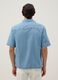 Sky blue denim pure cotton oversized fit shirt_2