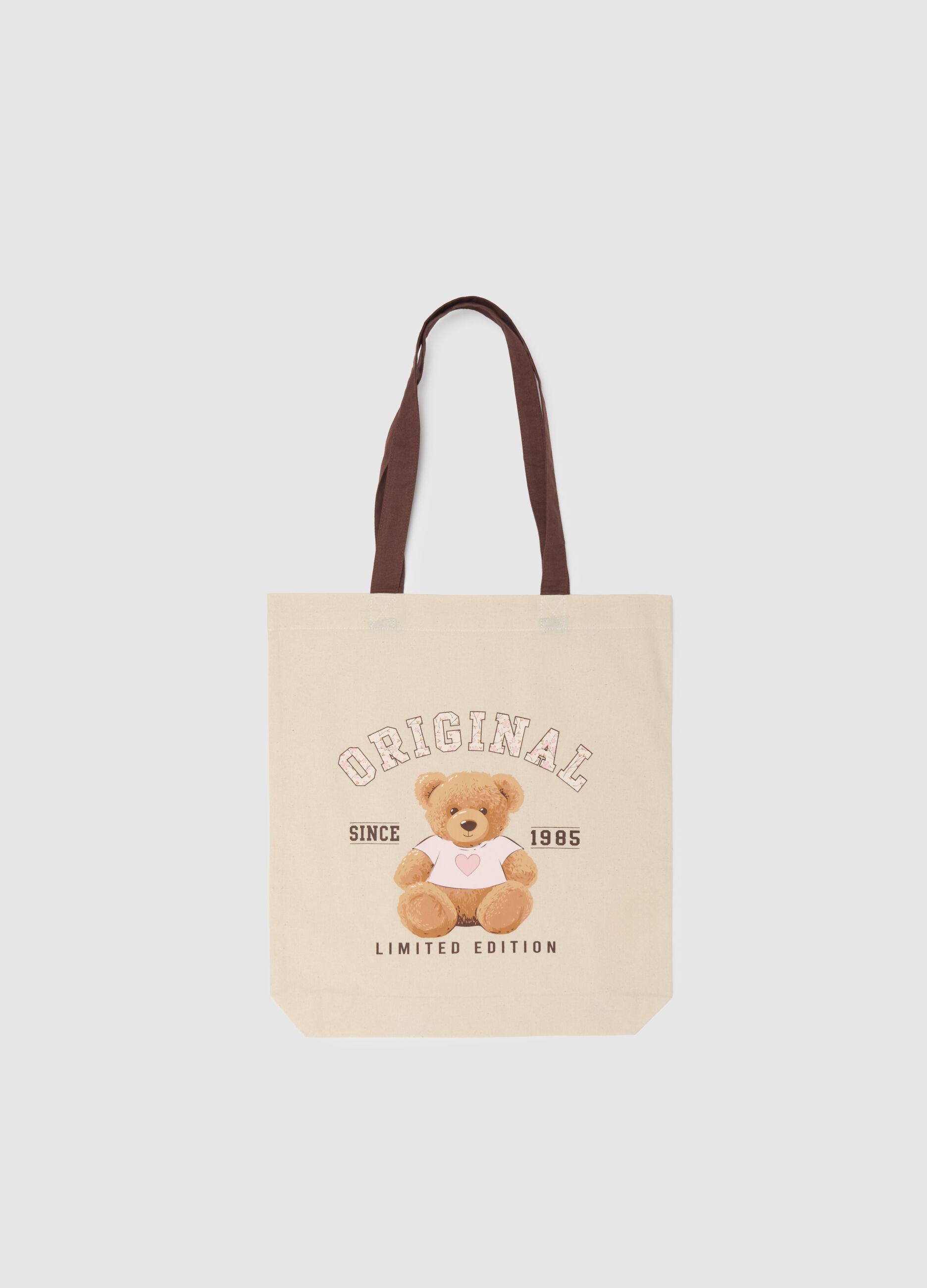 Multicolour pure cotton shoulder bag with print