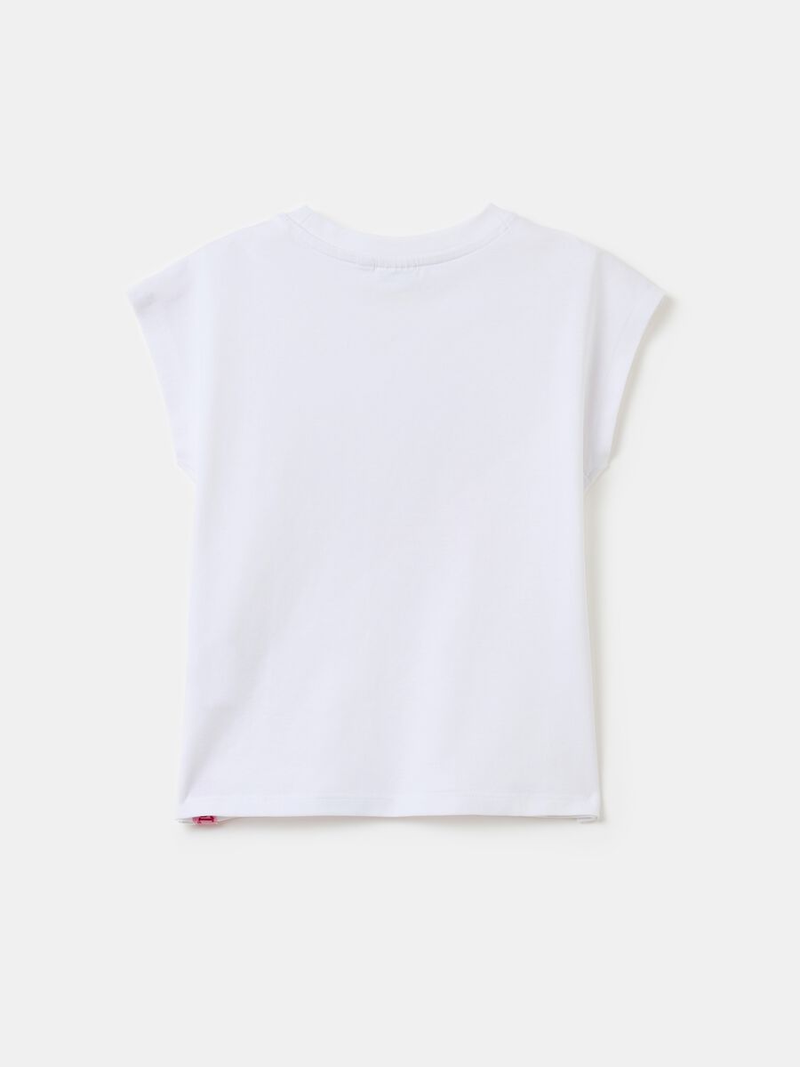 Sleeveless T-shirt with logo print_1