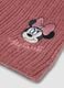 Pink knitted neck warmer with Minnie embroidery_1
