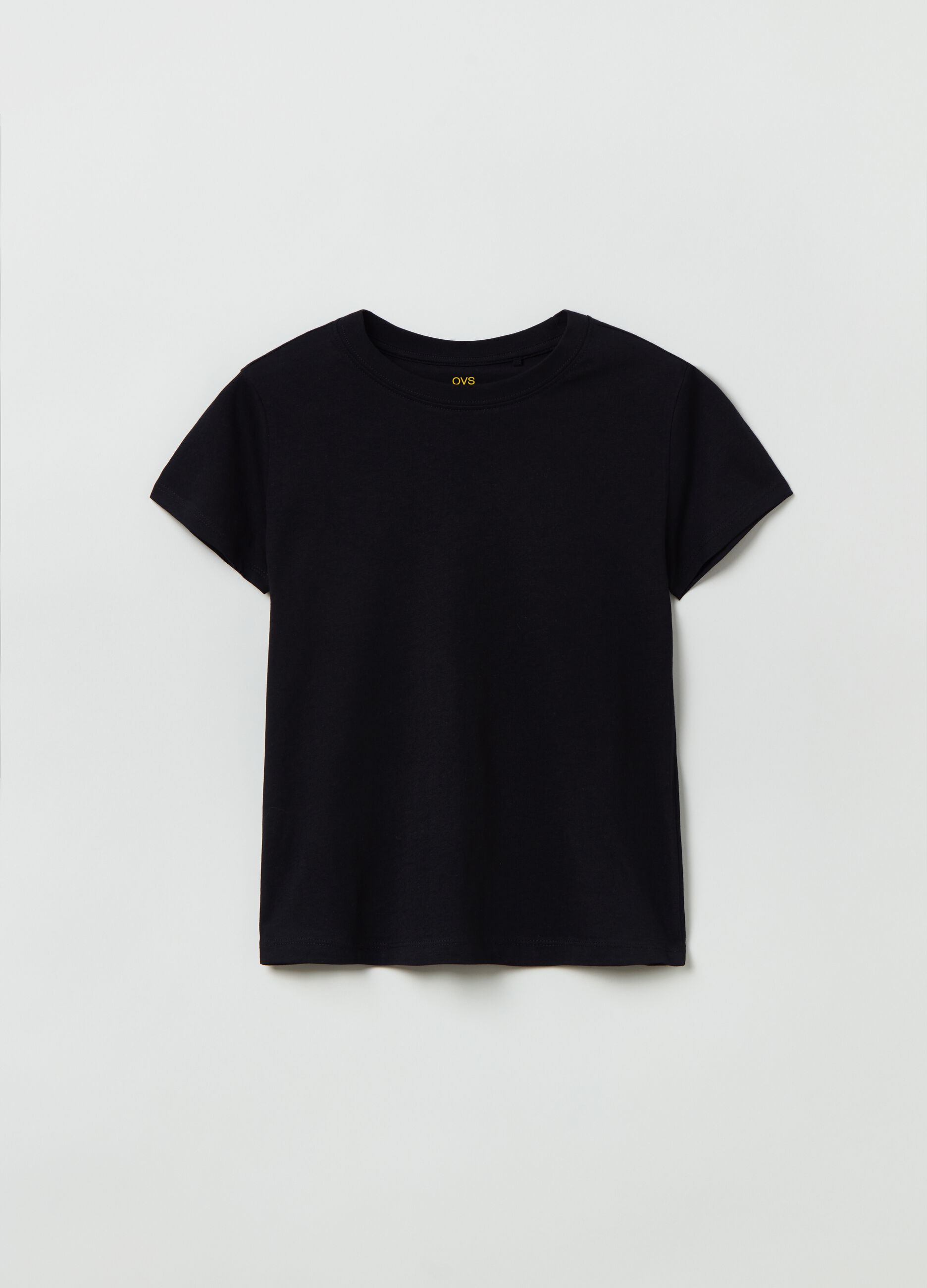 Solid colour cotton T-shirt_0