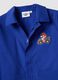 Blue boys&rsquo; school apron with zip and Mario Kart embroidery_2