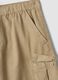 Beige linen-blend cargo Bermuda shorts_5