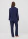 Blue pure viscose pyjama set with V-neck_3