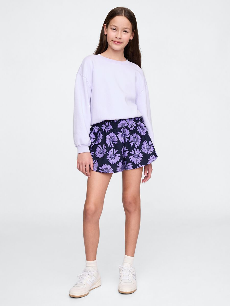 Purple Floral Shorts_0