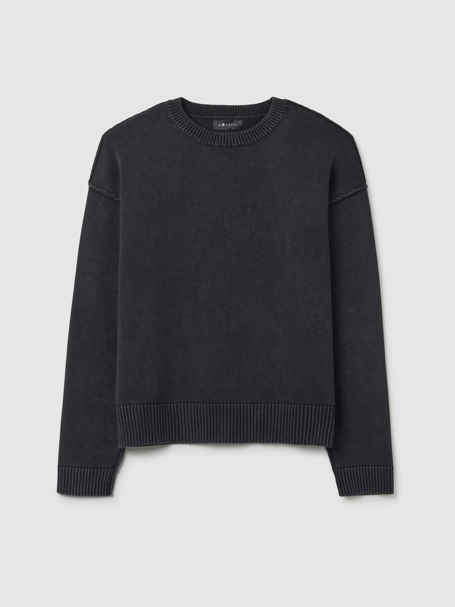 Grey pure cotton regular fit jumper_4