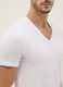 Pure cotton white V-neck regular fit T-shirt_3