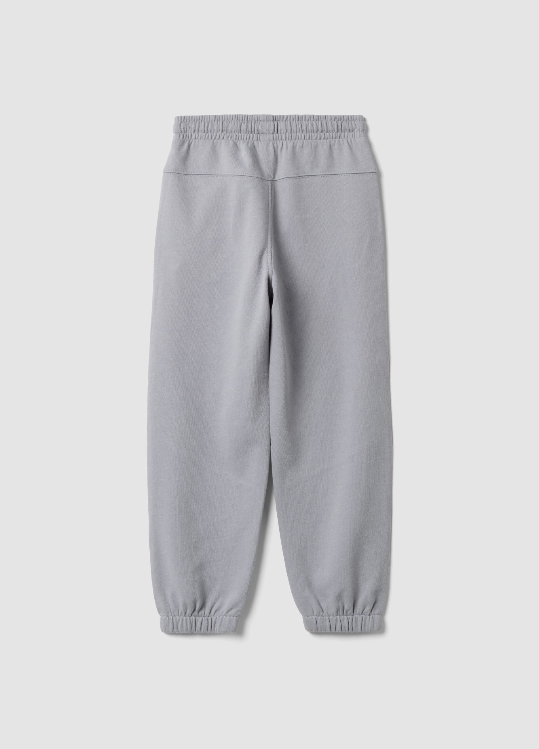 Graue Joggerhose aus reiner Baumwolle