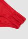 Red bikini bottoms in stretch fabric with ruched details, regular fit_1