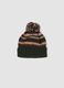 Multicolour beanie with pom pom_0