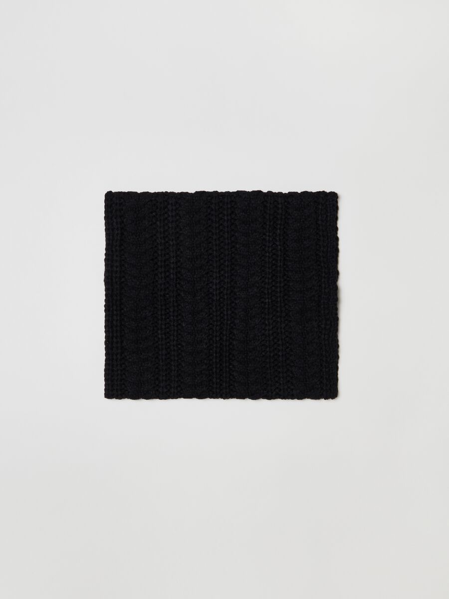 Cable knit neck warmer_0