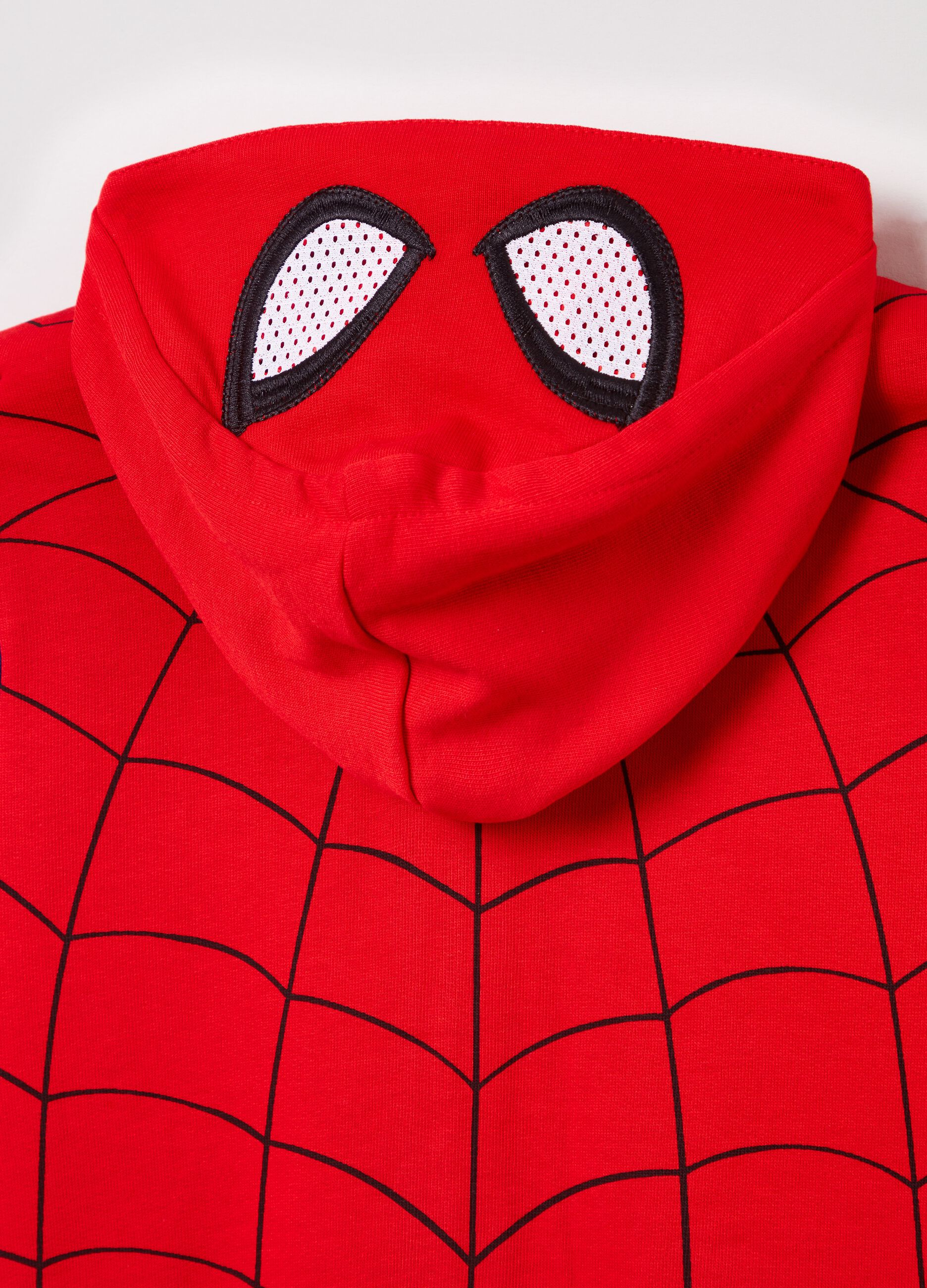 Full-zip sweatshirt with hood and Spider-Man print_2