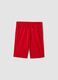 Boys&rsquo; red cotton-blend comfort-fit shorts_0