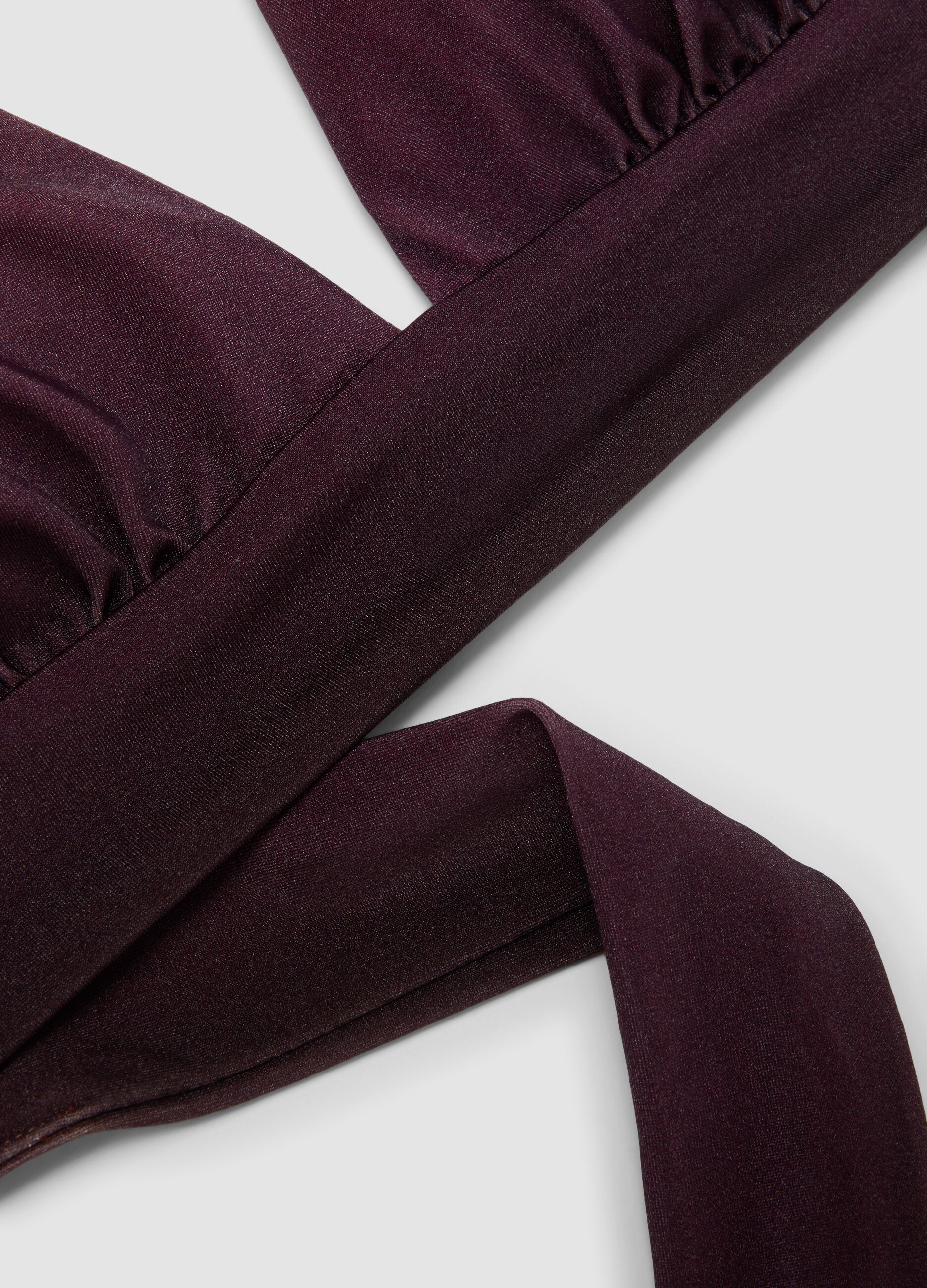 Braunes Stretch-Bikini-Top mit Ombr&eacute;-Effekt