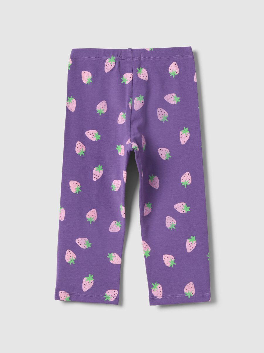 Girls' Skinny Organic Cotton Stretch Purple Leggings_1