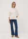 Sand viscose-blend jumper with sequin embroidery, regular fit_1