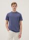 Regular fit blue pure cotton T-shirt_1