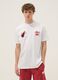 Wei&szlig;es T-Shirt aus reiner Baumwolle mit gesticktem Miami-Heat-Logo_2