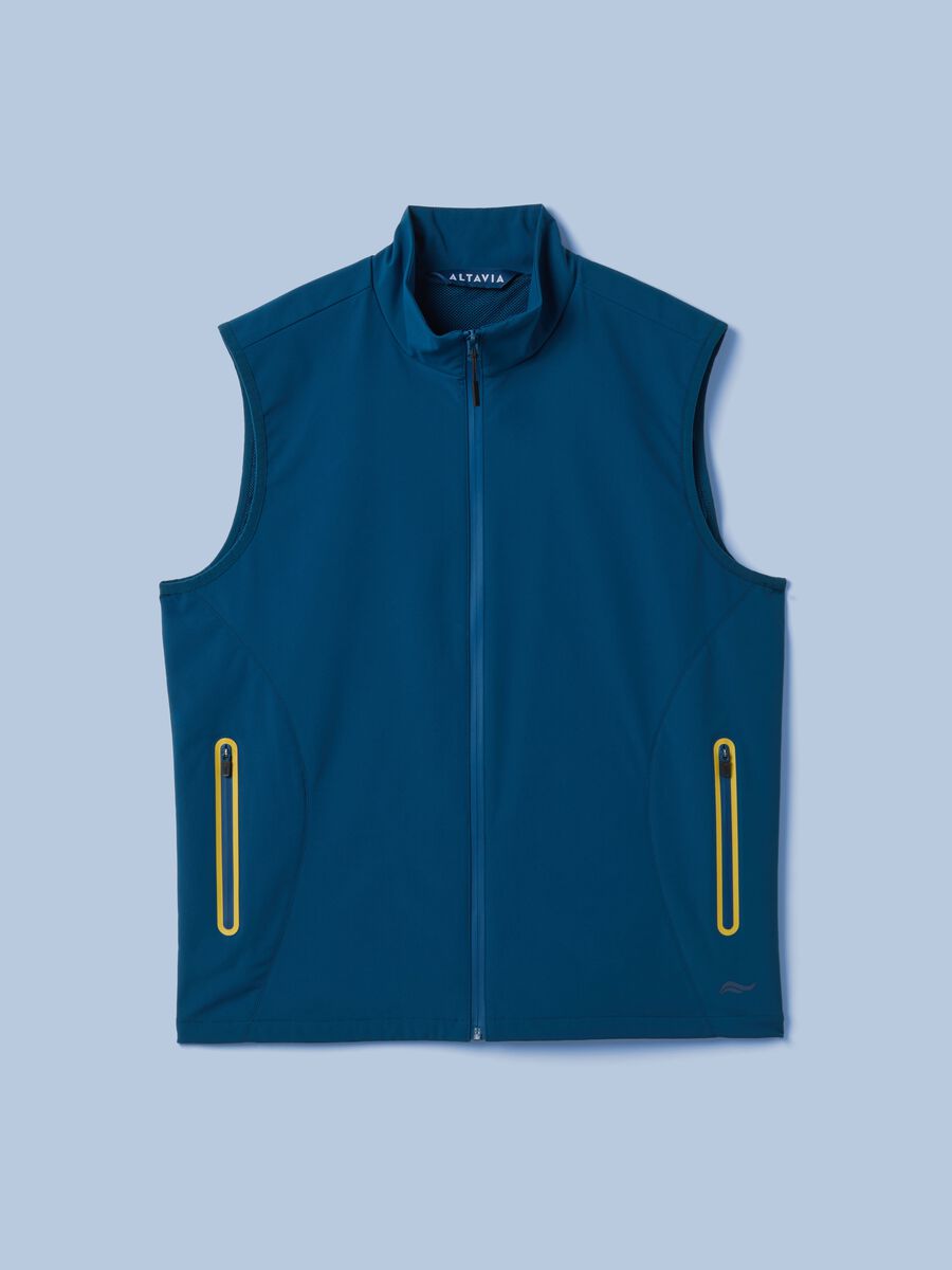 Blaues winddichtes ALTAVIA SAILING Gilet aus Stretchgewebe mit Rei&szlig;verschluss_2