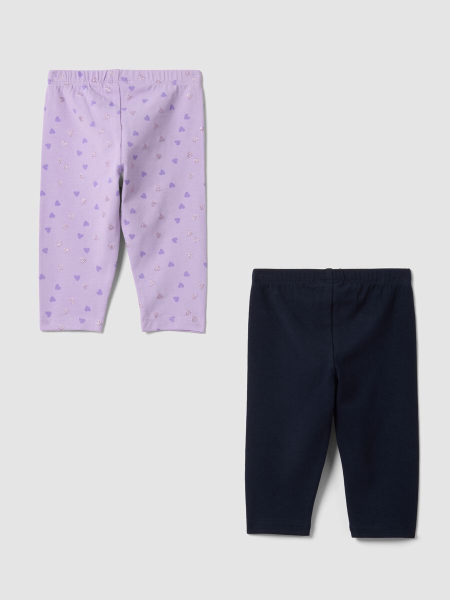 2er-Pack mehrfarbige Leggings aus Stretch-Baumwolle f&uuml;r Baby-M&auml;dchen_1