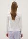 White pure cotton pyjama top, regular fit with henley collar_2