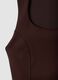 Brown crop top in stretch fabric_8