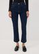 Jeans de ganga azuis cropped slim fit em algod&atilde;o e viscose el&aacute;sticos_1