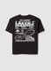 Children's black pure cotton T-shirt regular fit with Lakers logo_4