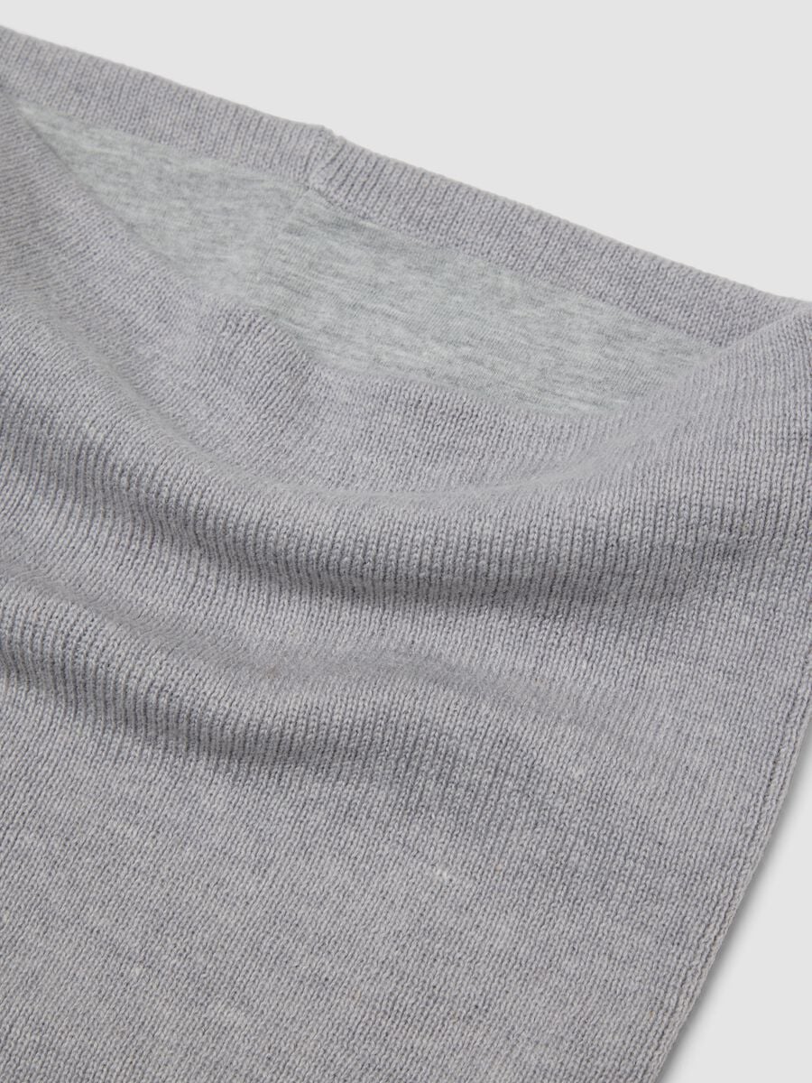 Grey cotton-blend scarf_2