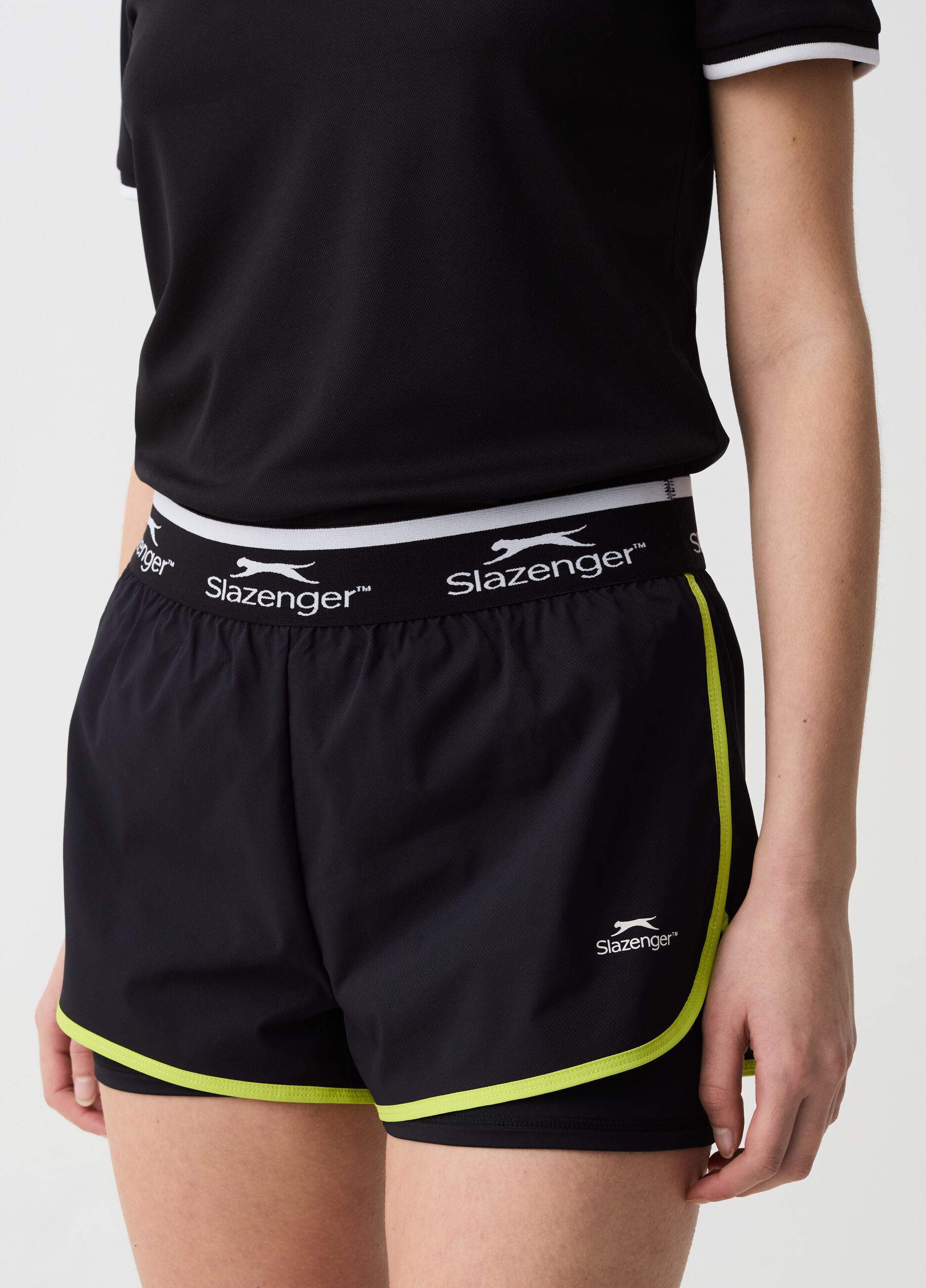 Shorts de tenis con elástico exterior Slazenger