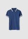 Jungen Polohemd aus reiner Baumwolle in Blau, Regular Fit_0