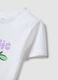 Girls' white pure cotton T-shirt with fruit print, regular fit_2