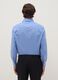 Blue stretch cotton regular fit shirt with classic collar_2