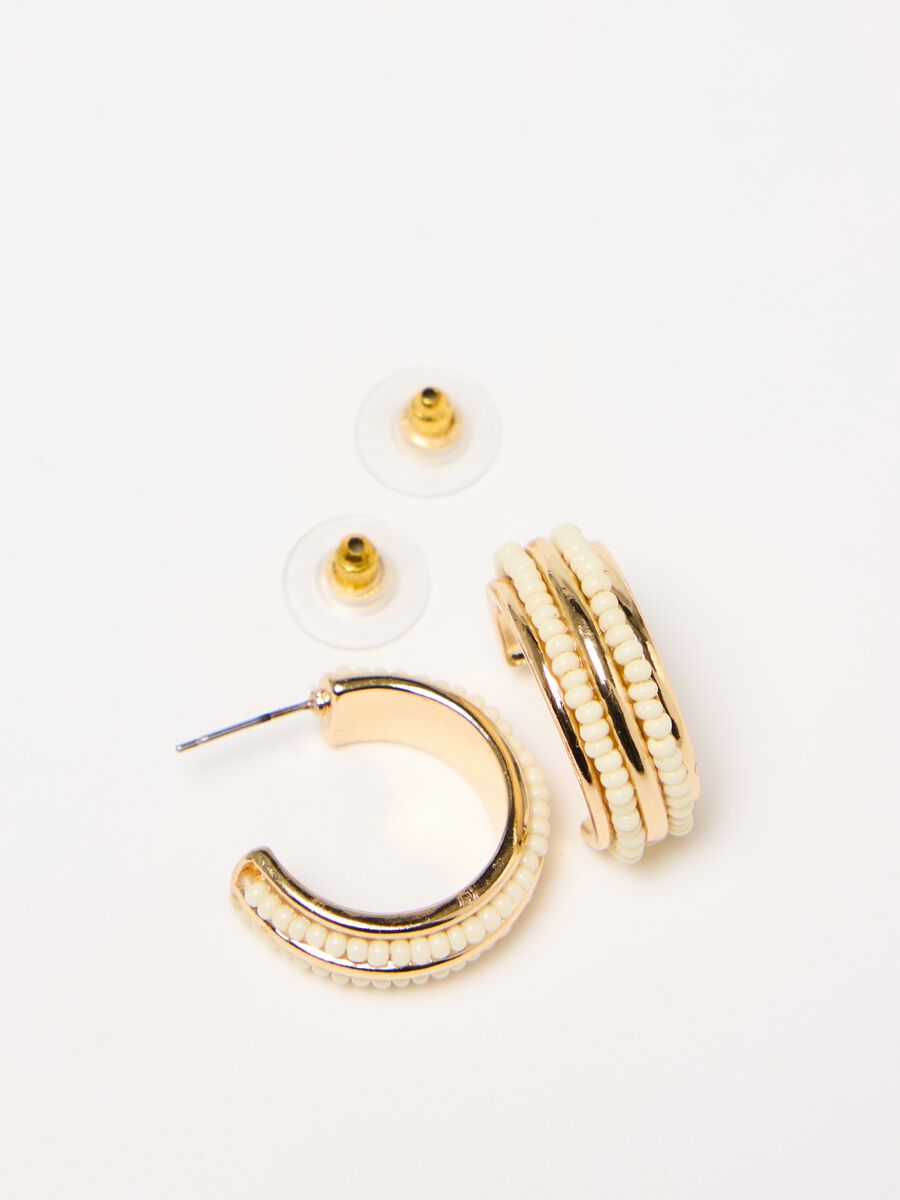 Semi-circle earrings with beads_1