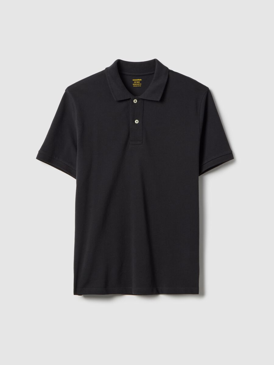Black pure cotton polo regular fit_4