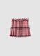 Pink and Purple Checked Stretch Viscose Skirt_1