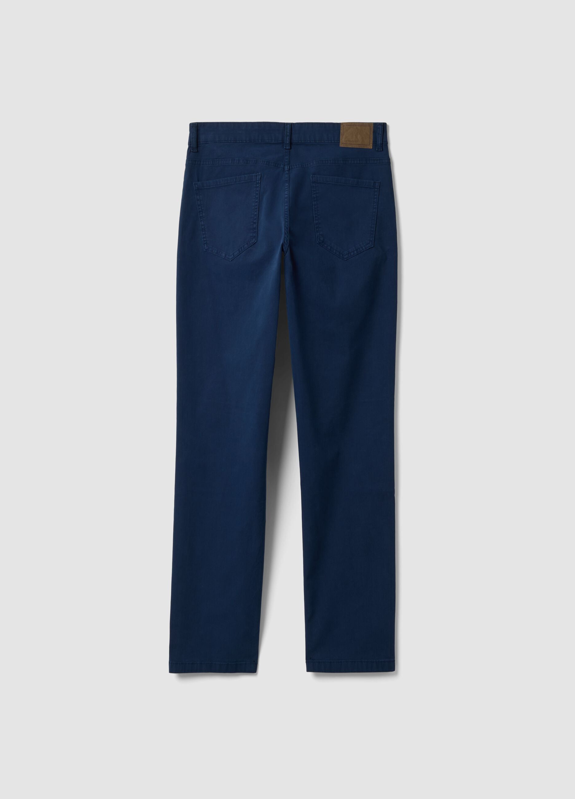 Blaue Five-Pocket-Hose aus Stretch-Baumwolle