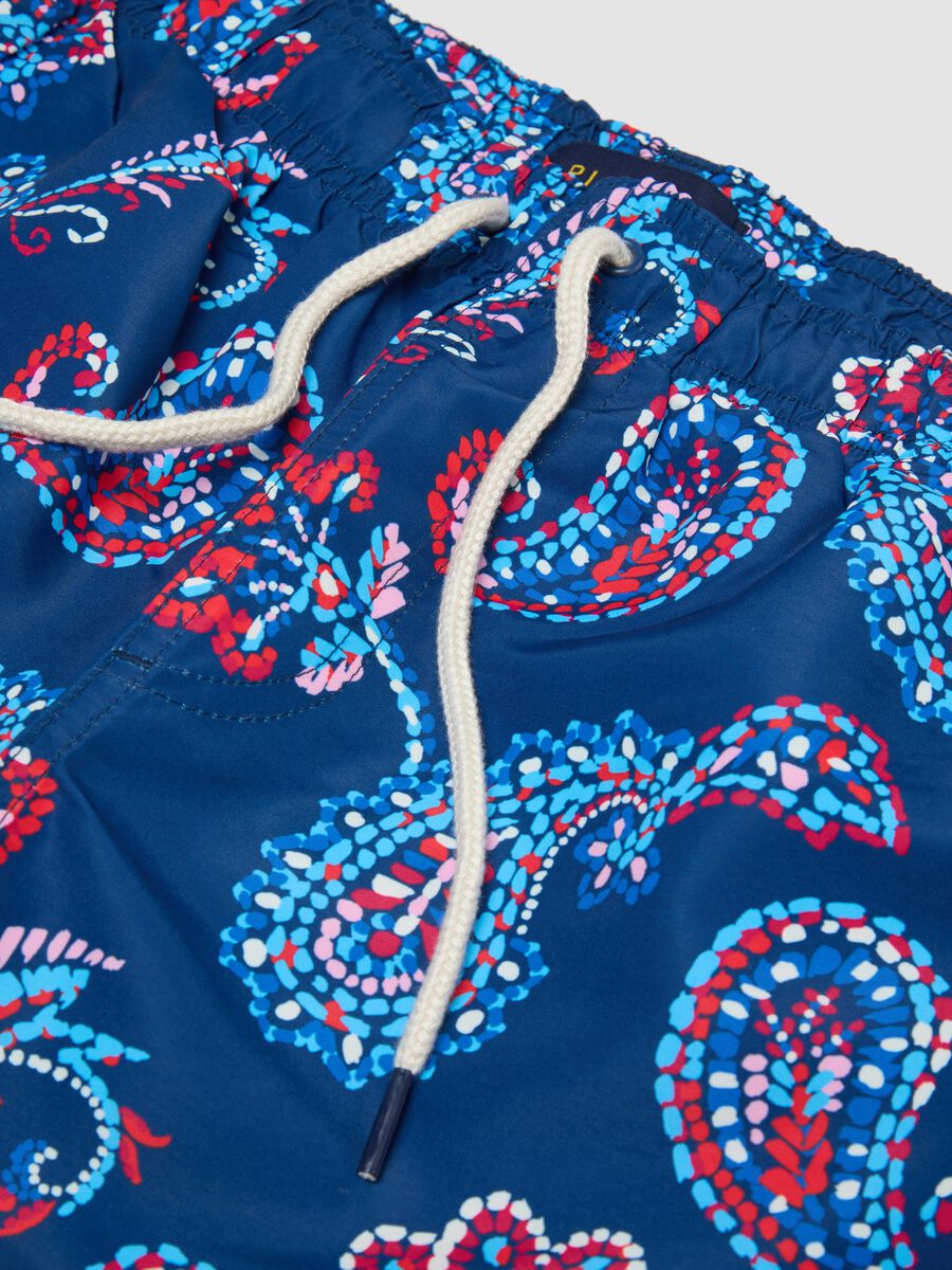 Blue paisley-print swim shorts_5