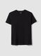 Black short-sleeve T-shirt in pure cotton_4