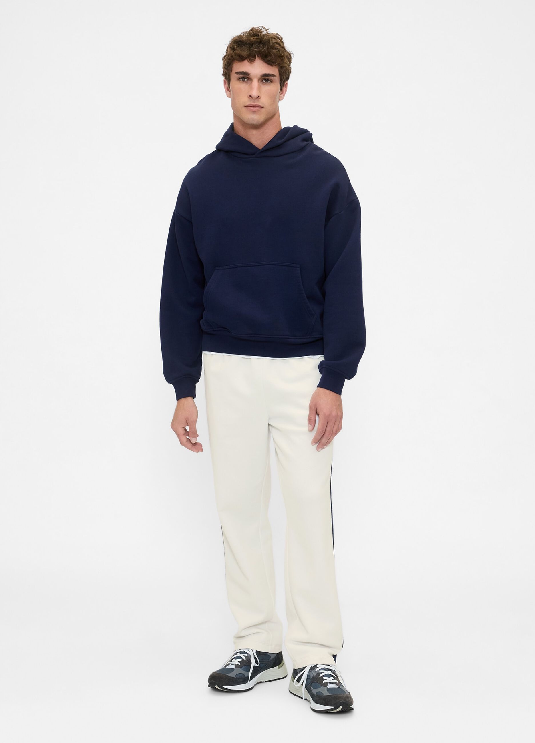 Wei&szlig;e Herrenhose aus Baumwoll-Polyester-Mix