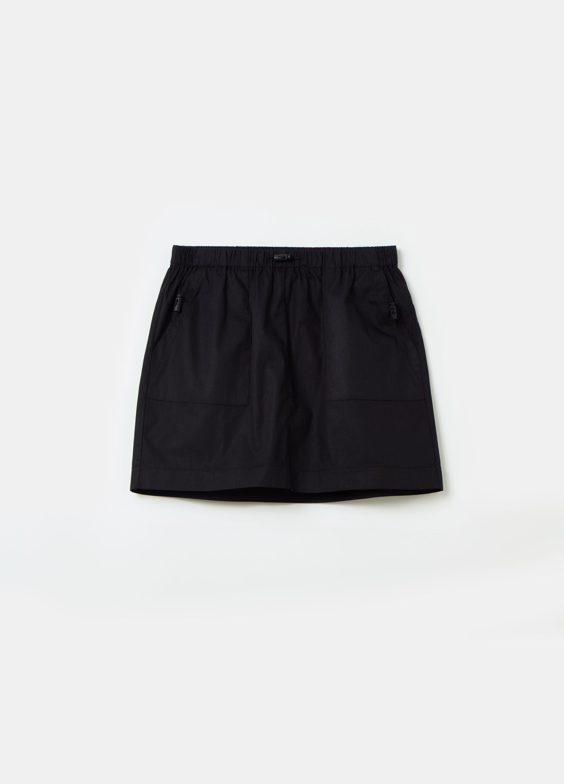 Parachute miniskirt with pockets