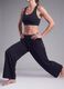Blue stretch wide-leg trousers_0