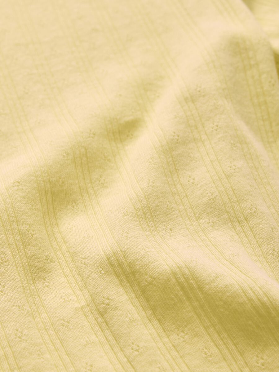 Gelbes geripptes enges T-Shirt_3