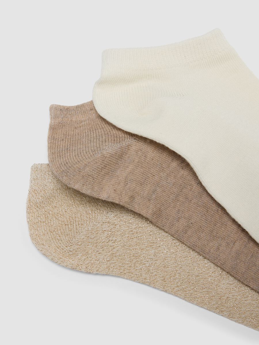 Multipack di sette calzini fantasmini beige in tessuto elasticizzato_1