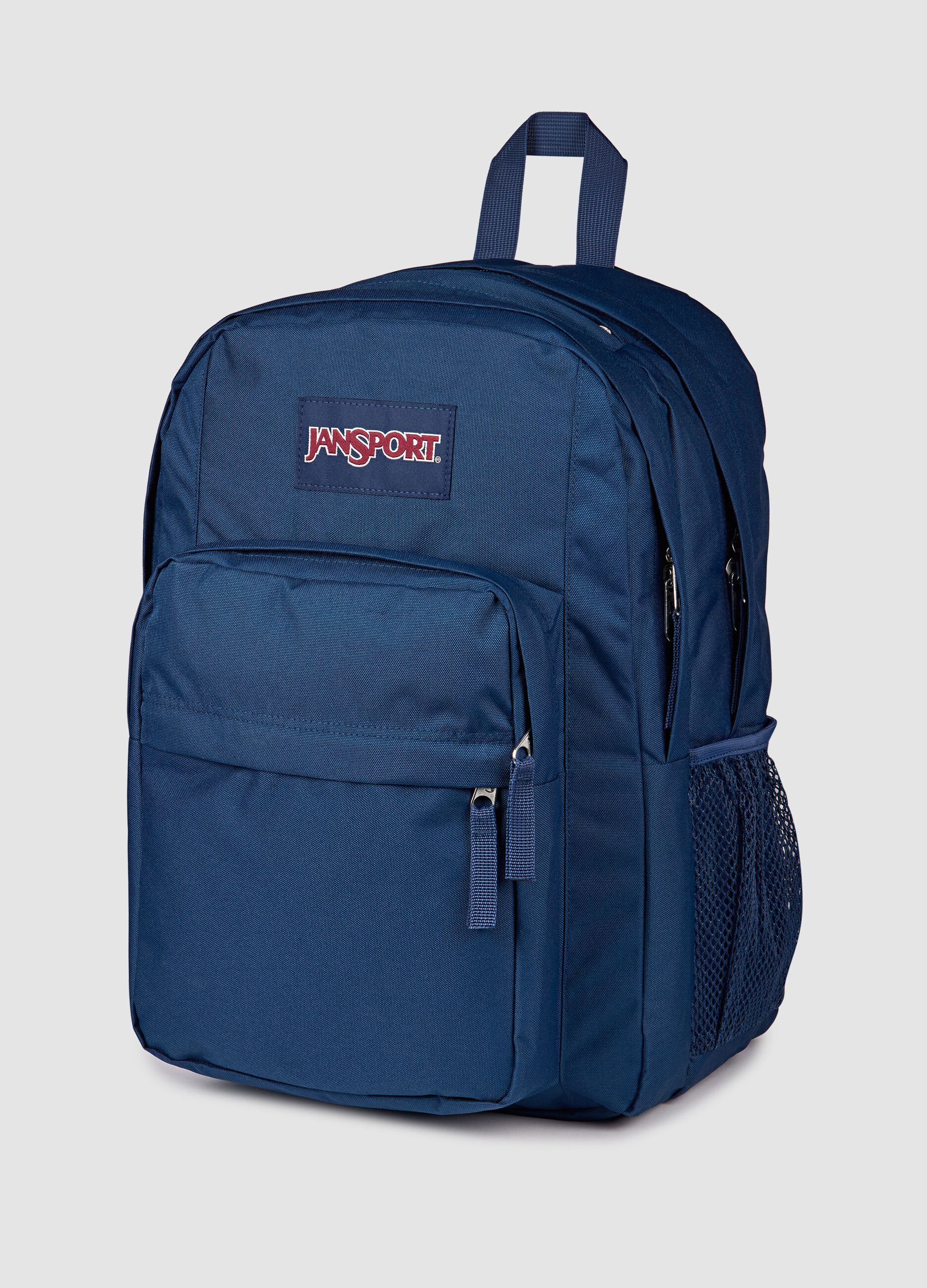 Zaino blu con tasche esterne