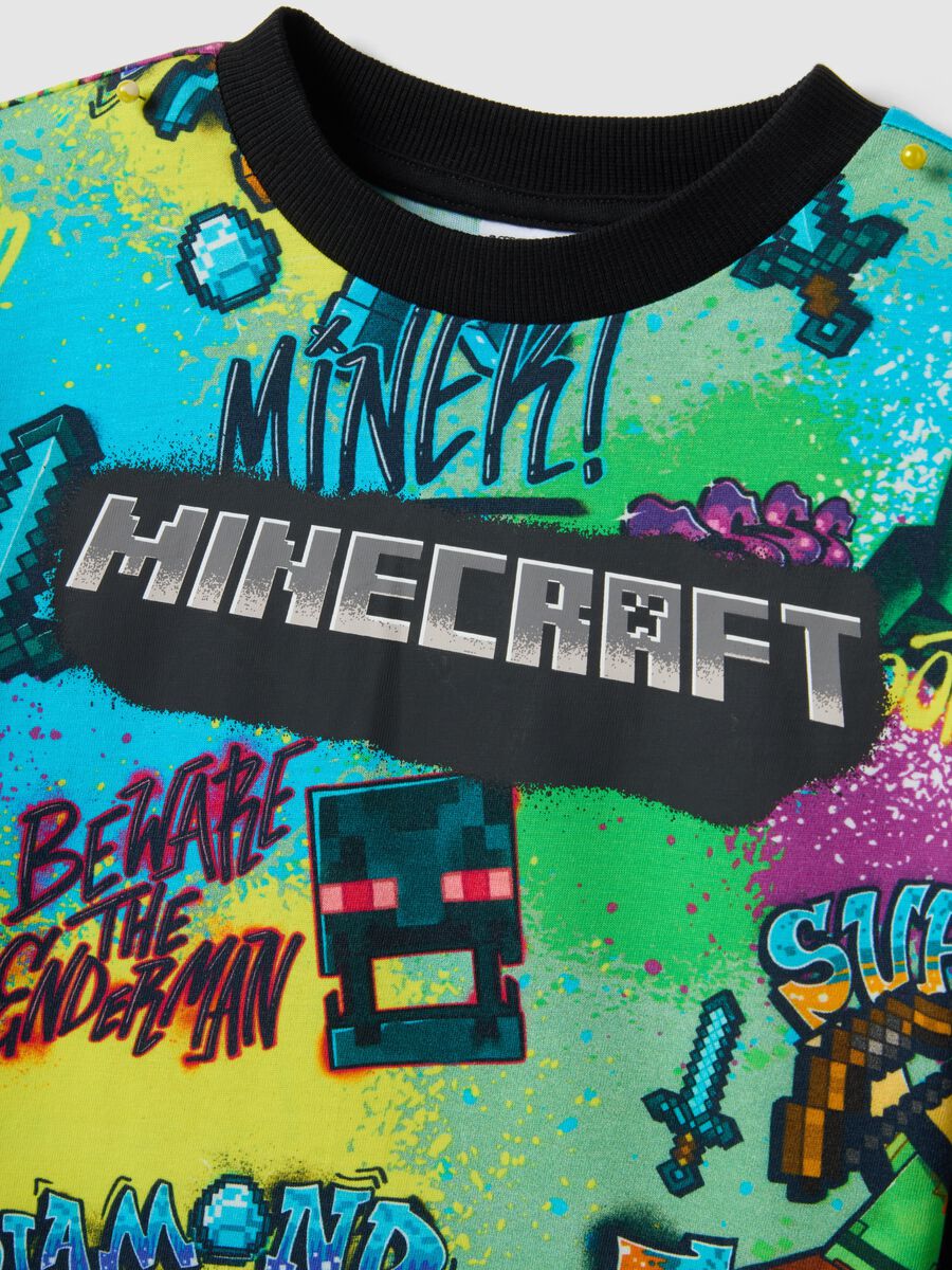 T-shirt in puro cotone multicolor per bambino con stampa Minecraft_2